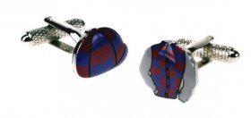 Cufflinks - Jockey Cap and Shirt Blue/Pink